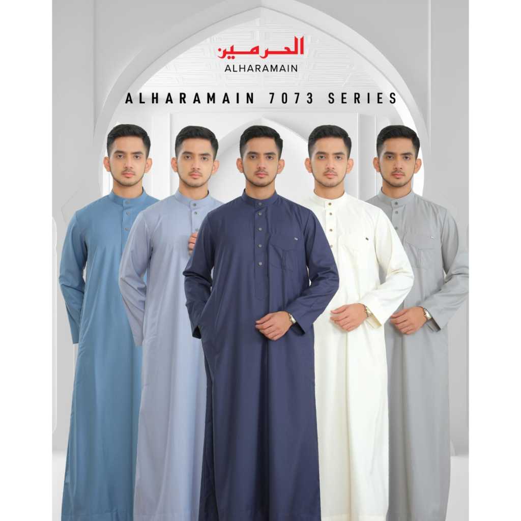AL Haramain Jubah / Gamis Pria Remaja & Dewasa Premium Series ( 7073) | Coklat | Cream | Abu Muda | 