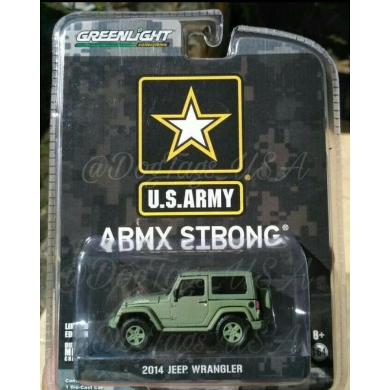 PROMO-GreenLight-2014 JEEP WRANGLER-US ARMY-RARE