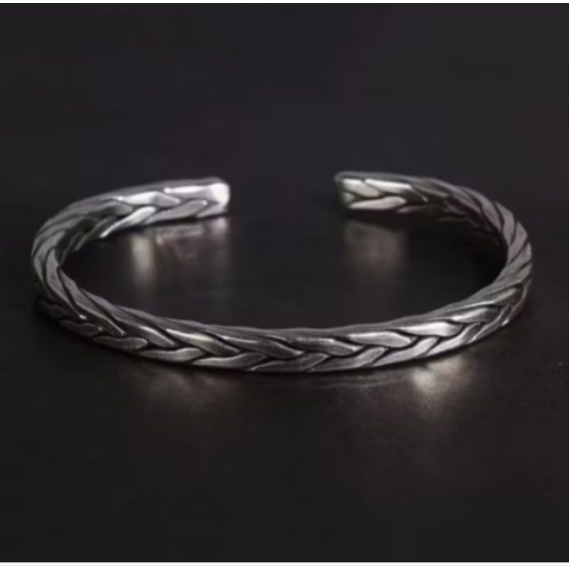 Gelang Rantai Titanium Model Plat Untuk Pria -Bracelets