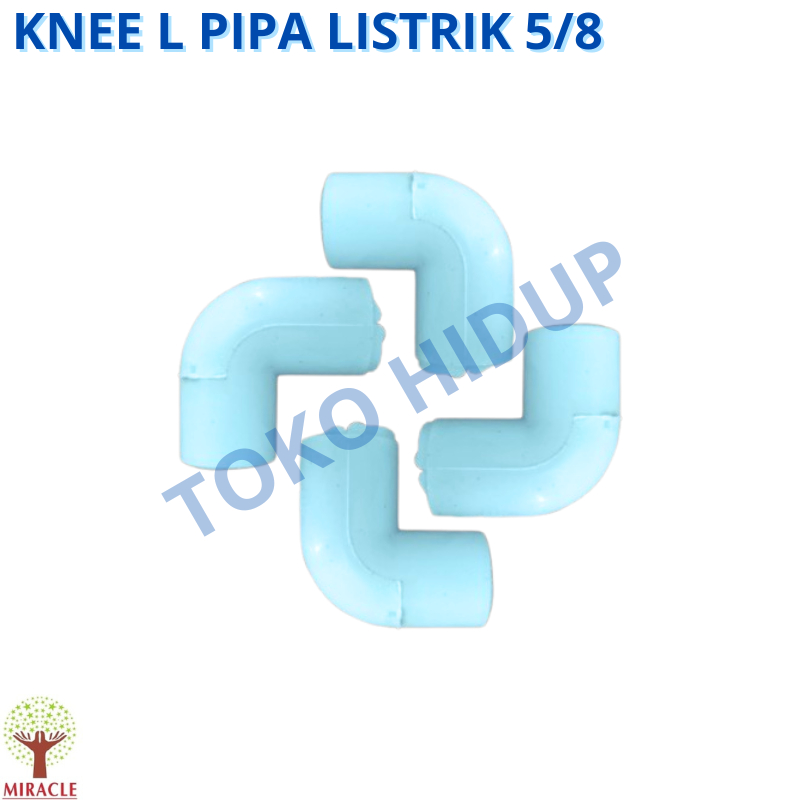 Knee L / Shock/Sambungan Pipa Pralon Listrik 5/8 Inch PVC PIPA KABEL JARINGAN LISTRIK