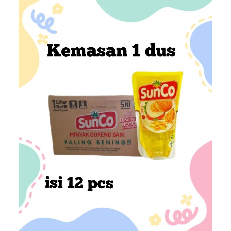 

Minyak Goren SUNCO 1 Dus kemasan 1 liter isi 12 pcs.