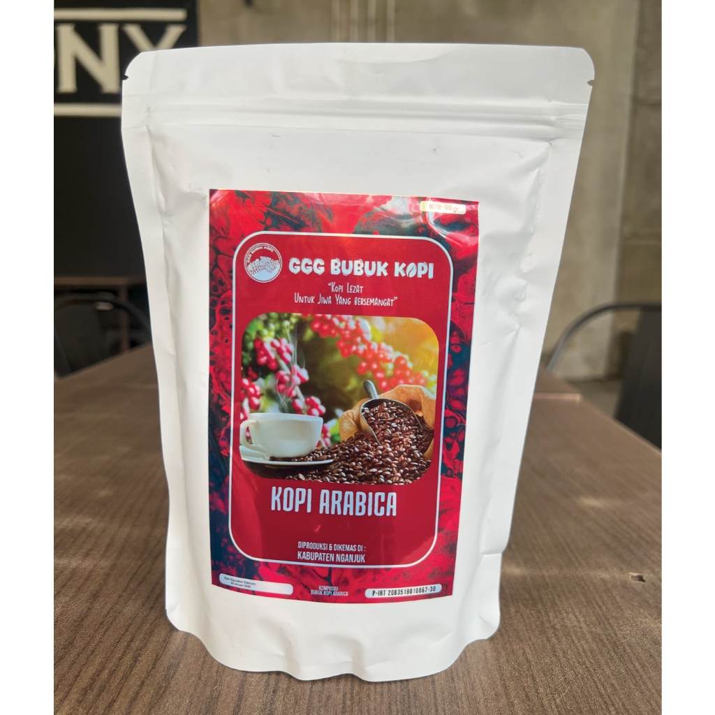 

Bubuk Kopi Arabica Ggg Isi 500 gr Rasa Mantab Premium