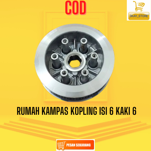 Rumah Kampas Kopling Isi 6 Kaki 6 Motor Roda Tiga Viar Tossa Kaisar Lama Pnp Gl Megapro