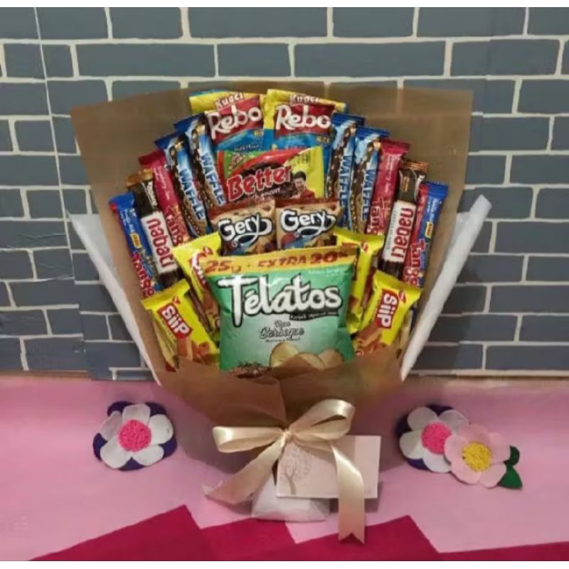 

READY STOCK (B01) BUCKET SNACK/SNACK BOUQUET