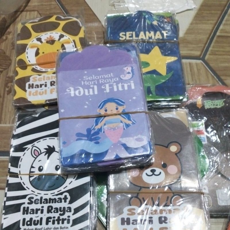

Amplop Lebaran Hari Raya Idul Fitri Pendek Angpau Hari Raya Karakter Lipat 1 kali isi 10 Lembar