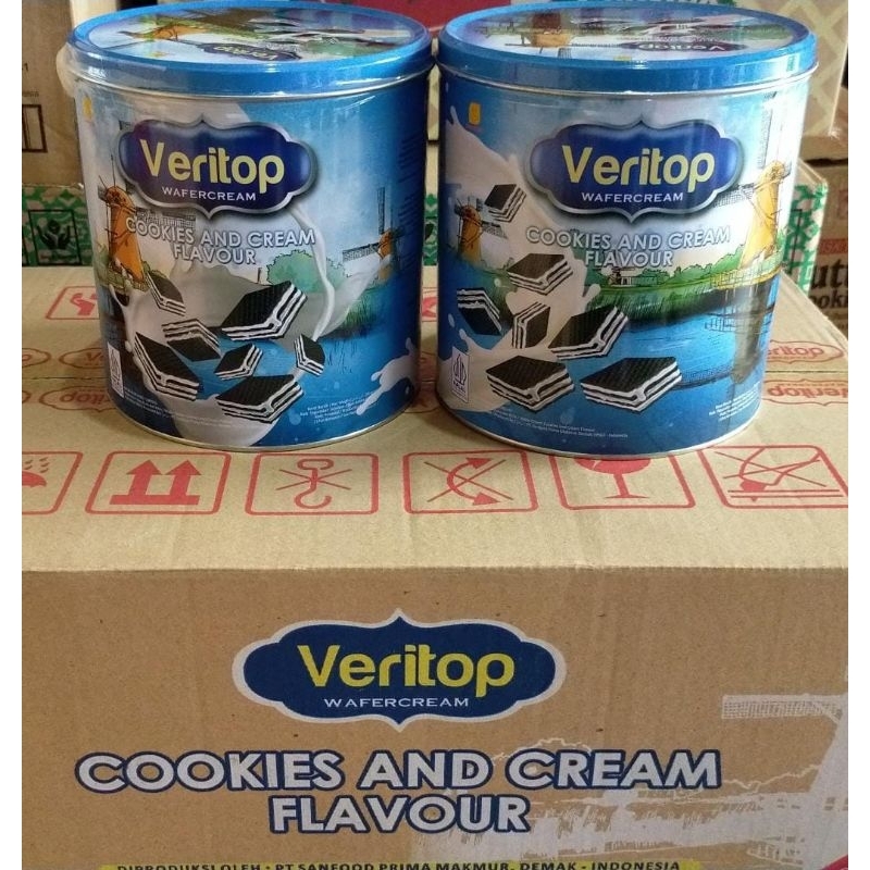 

VERITOP WAFER CREAM COKLAT 290G KALENG...