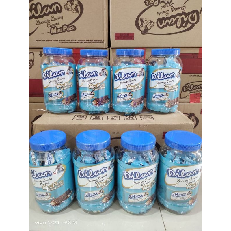 

coklat dilan crunchy caramel kemasan toples