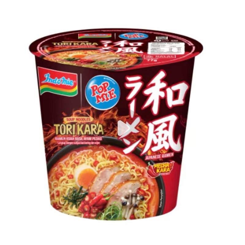 

Pop Mie Cup Tori Kara Indomie