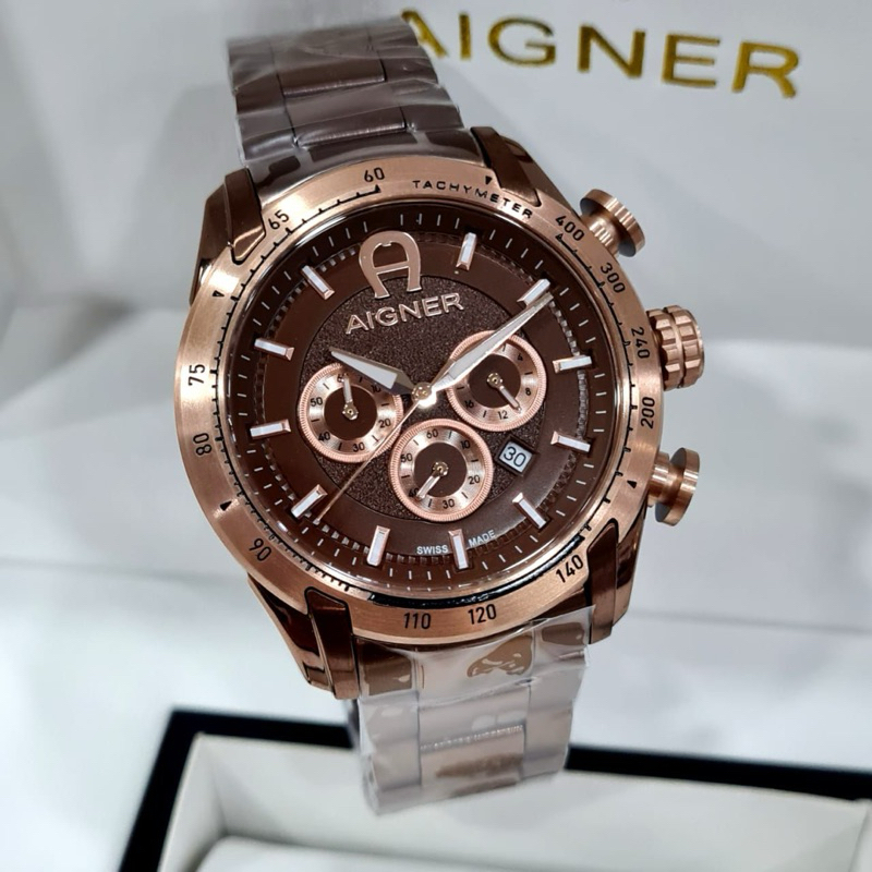Original Jam Tangan Pria Aigner Vigevano AGW 236000 Stainless Steel Material