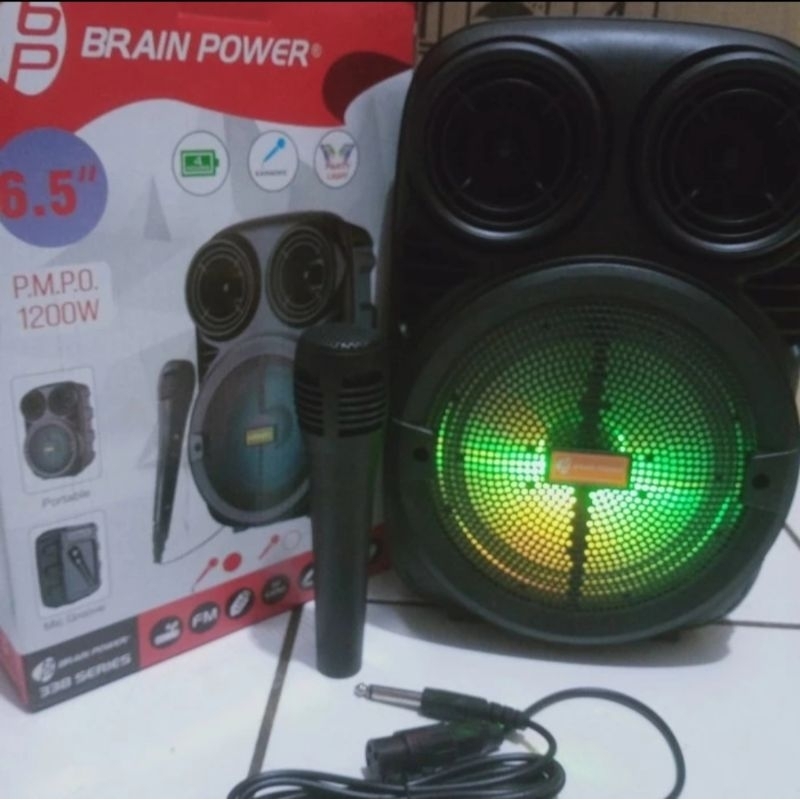 Speaker Bluetooth KIMISO /BRAIN Power QS-3381/338 free Karaoke Mic 338