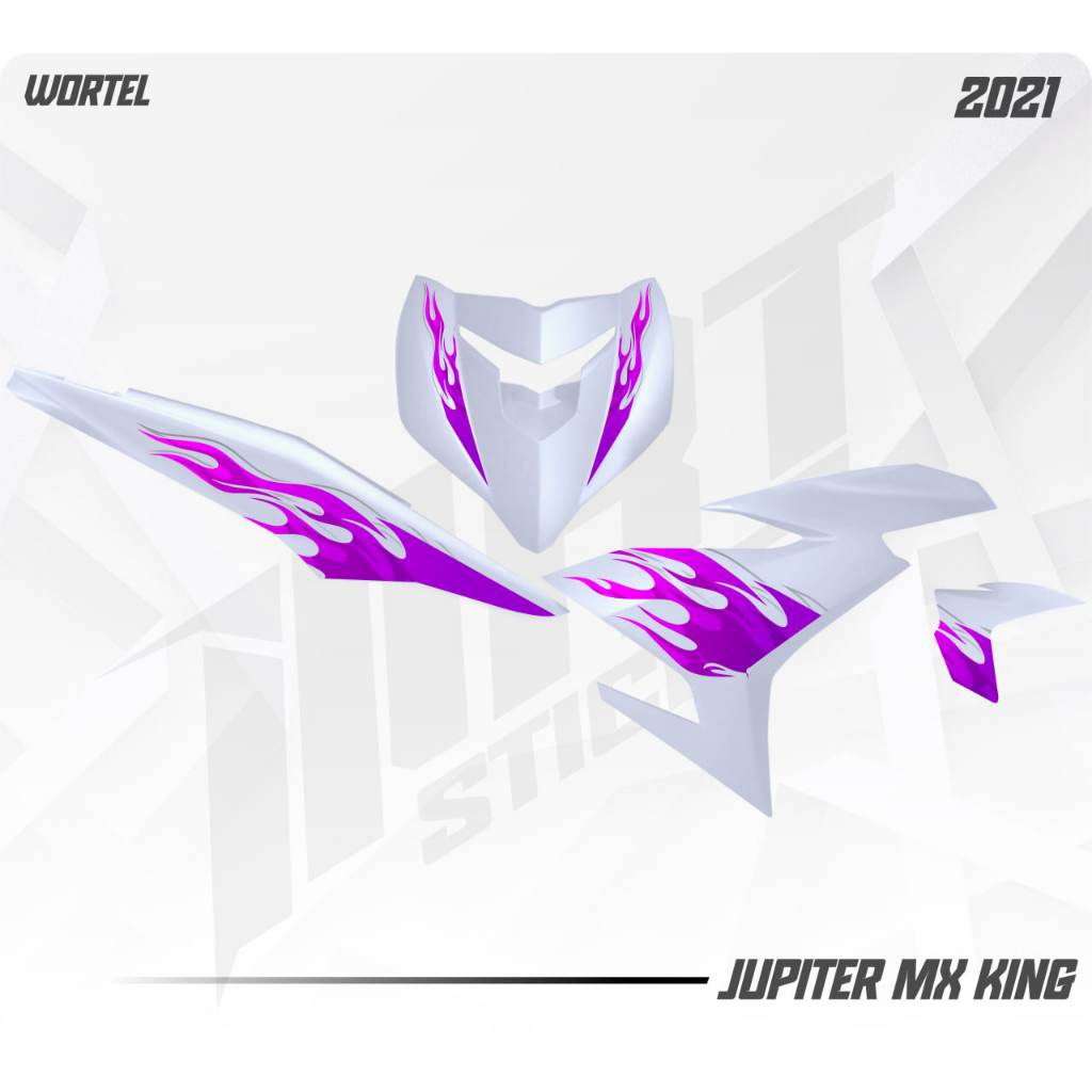 Striping Jupiter MX King - Stiker Transparan Jupiter MX King Api (Sudah Terpotong)