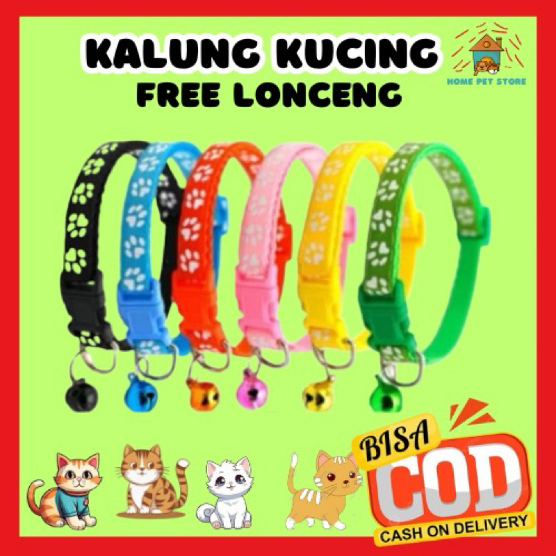 accesoris kalung Kalung Kucing Anjing Include Lonceng 12mm Motif Polos Kalung Anjing Kalung Kucing A