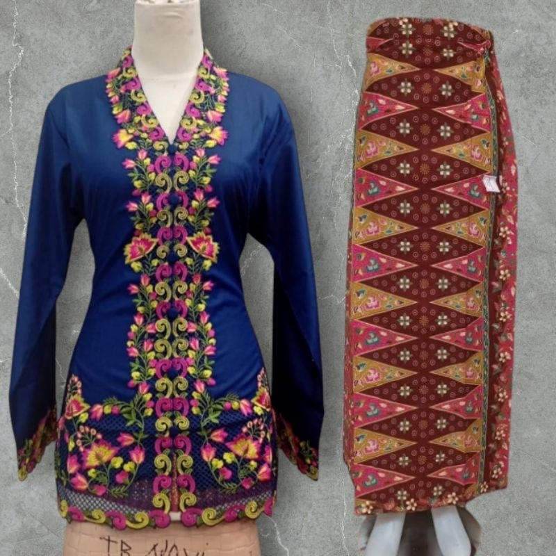 PROMO SK-New Produk Set Kebaya Encim Betawi Model Tatar Sunda Kebaya Encim Bahan Katun Bordir Lengan