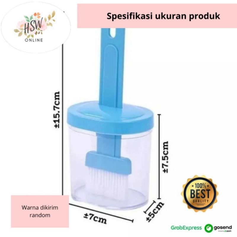 Tempat Minyak Dengan Kuas Silikon Masak Botol Oles Mentega BBQ Sosis Ayam Bakar Food Grade Bahan Pla