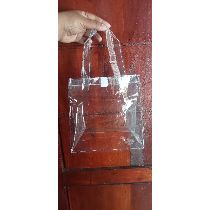 

Tas Parcel || Tas Mika Transparan || Tas PVC || Tas Hampers Idul Fitri UK 20P x 20T x 13L