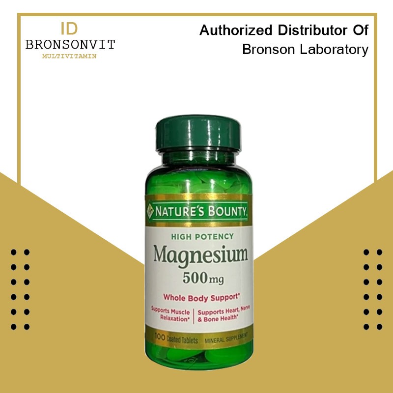 Nature Bounty Magnesium 500 mg 100 Tablets Nature Bounty Magnesium ORI USA