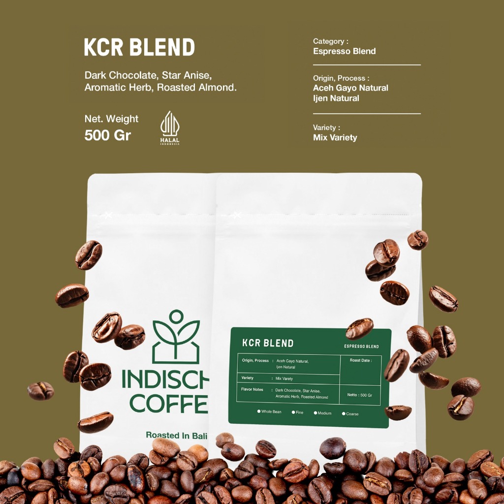 

Kopi KCR Blend Espresso Gayo 500 GR - Arabika