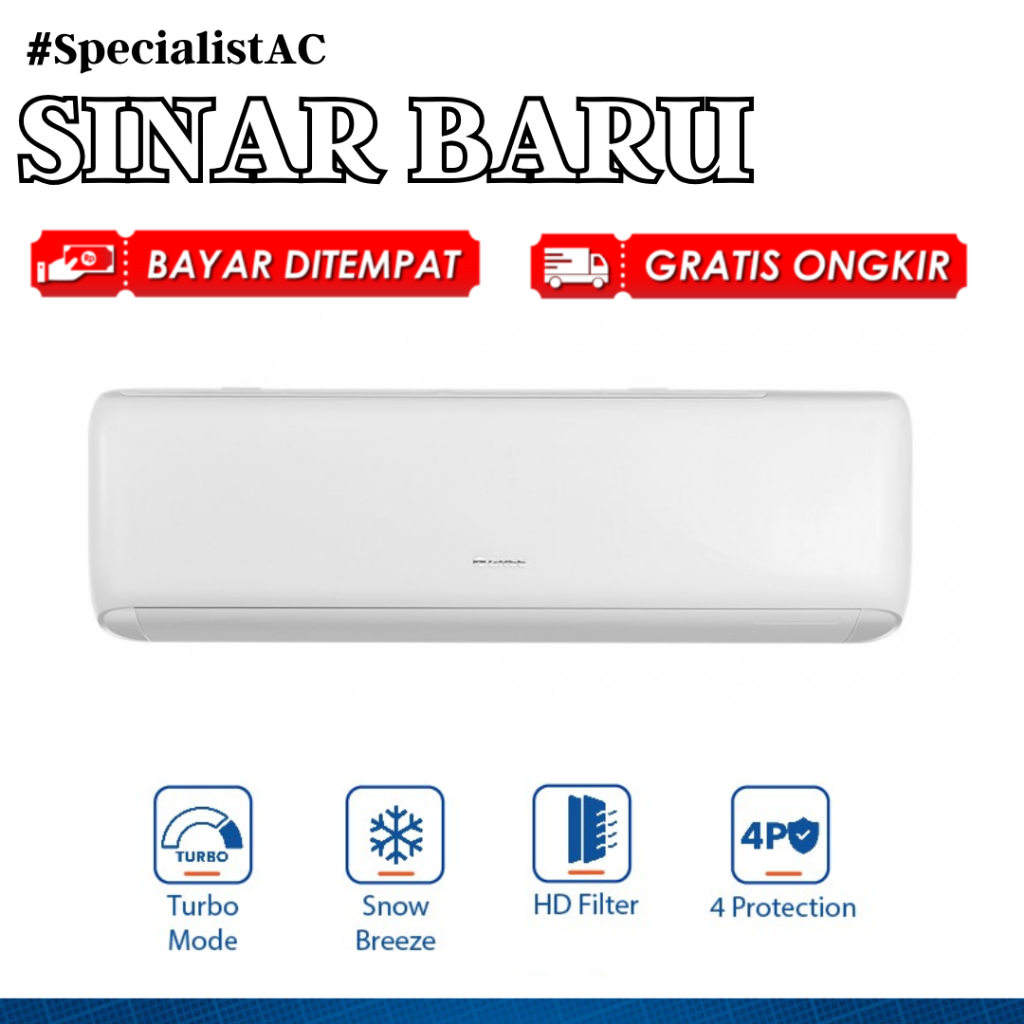 AC GREE 2 PK - GWC 18N1A - R32 - BLACKFIN  - Unit Only [ Indoor & Outdoor ]
