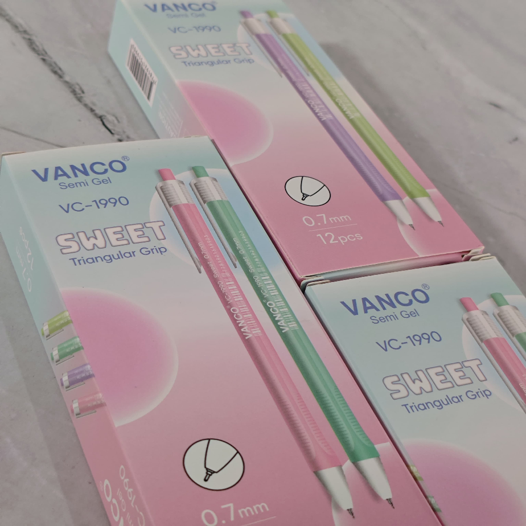 

SELUSIN ( 12 BIJI ) Pulpen Cetekan Segitiga Vanco VC-1980 0.7mm