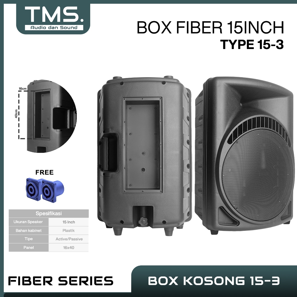 Box speaker fiber 15 inch palstik Import box kosong fullrang bahan plastik