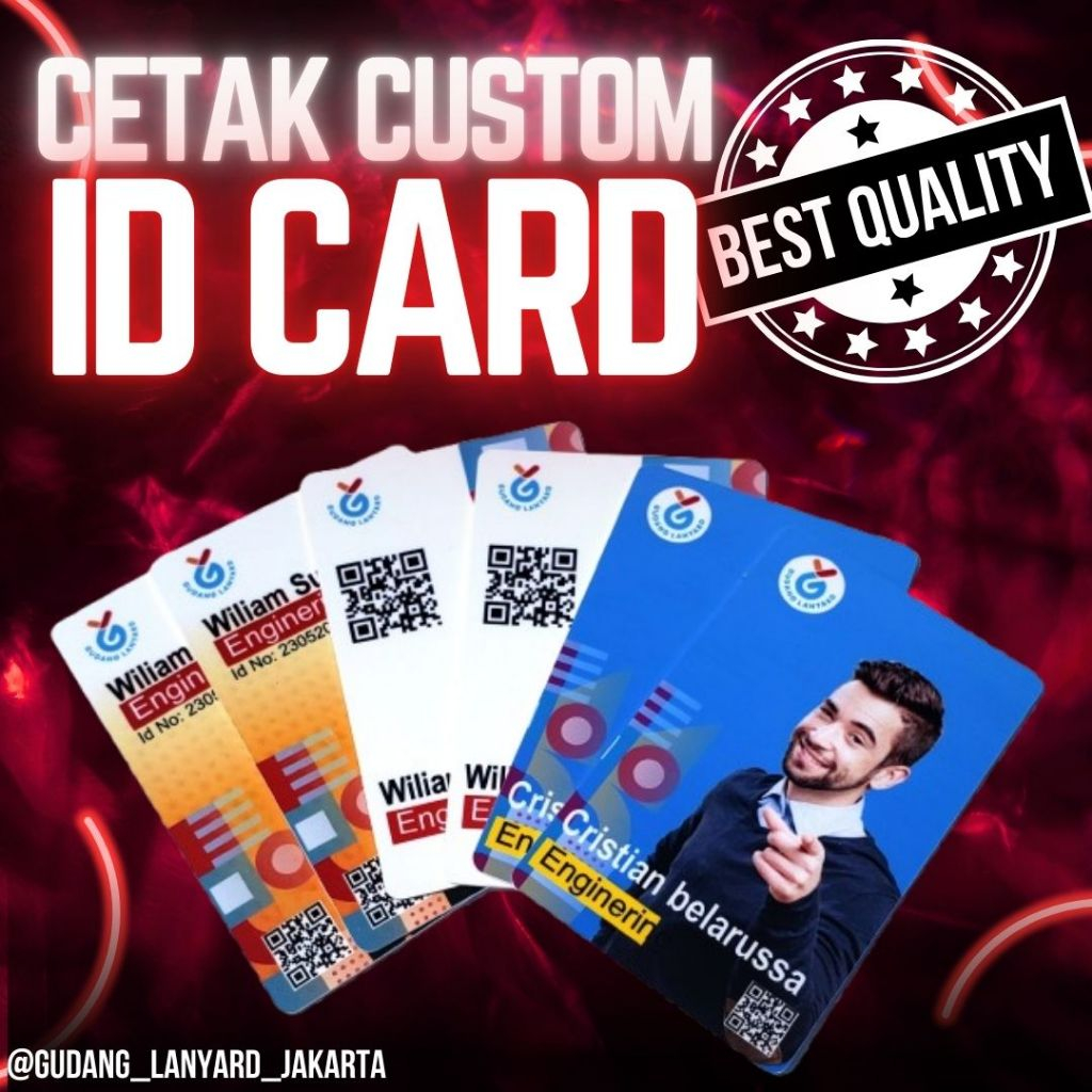 

kartu Id card cetak kustom 1 sisi atau 2 sisi / cetak kartu anggota / kartu member
