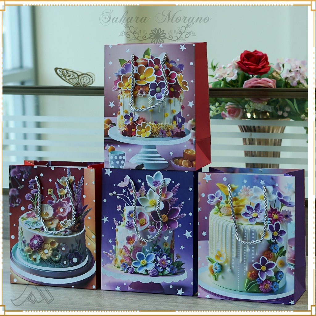 

Paper Bag Motif Kue Tas Hadiah Goodie Bag Tas Souvenir Gift Bag Tas Ulang Tahun Shopping Bag