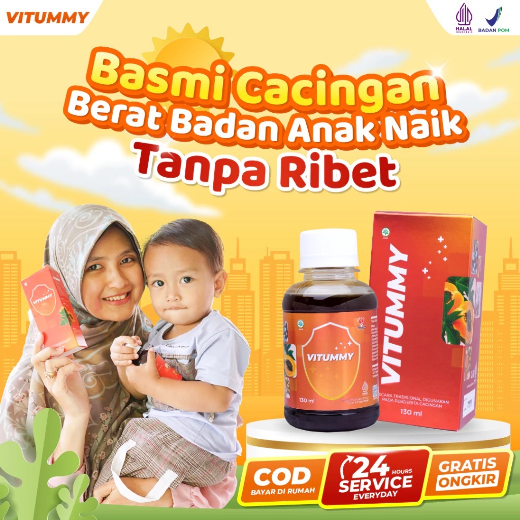 

GARANSI VITUMMY 130ML Madu Herbal Ampuh Atasi Anak GTM Cacingan Stunting Gizi Buruk Kurus Picky Eater Malas Makan Suplemen Naikkan Nafsu Makan