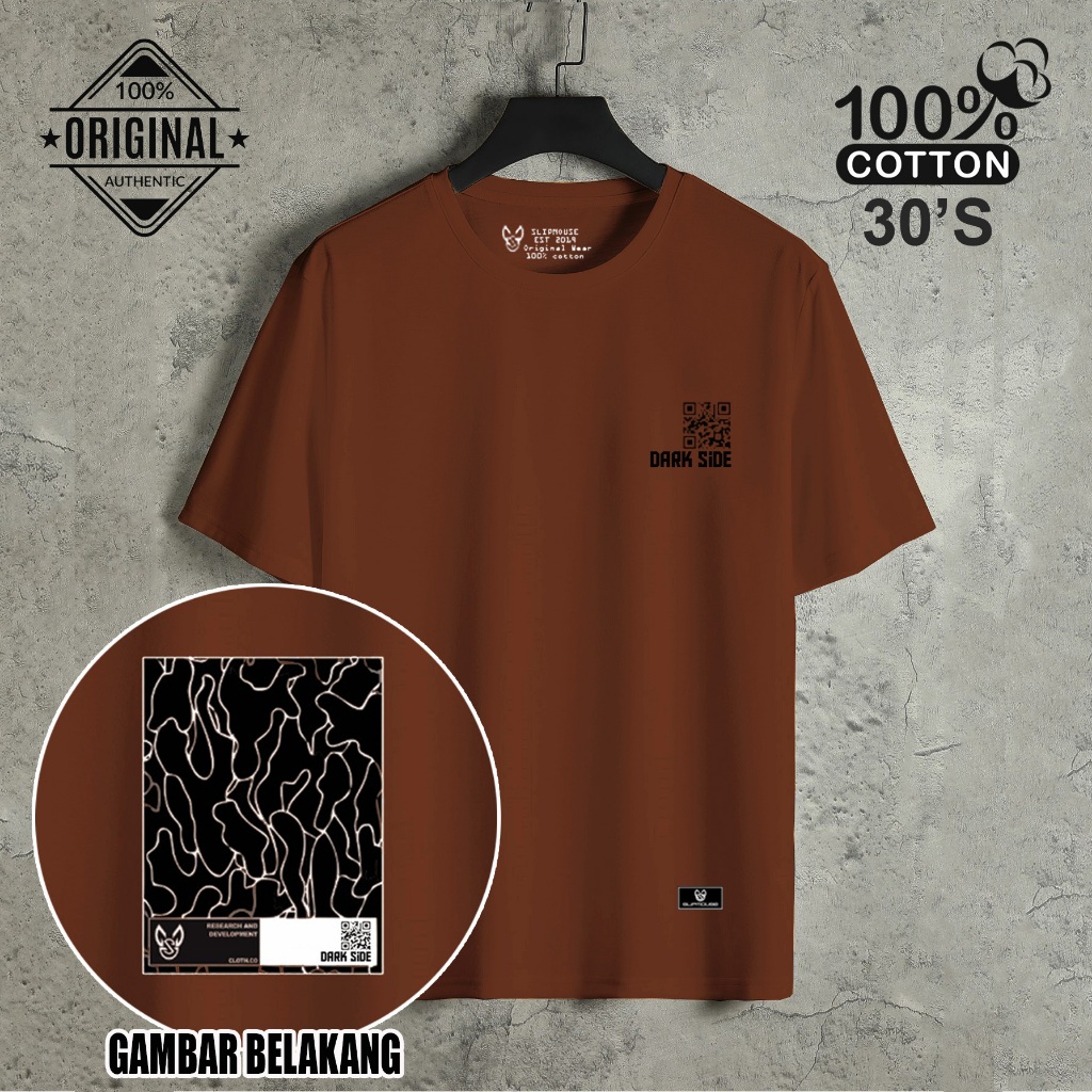 kaos pria distro original 100% baju kaos distro pria kekinian kaos coklat tua keren baju warna taupe