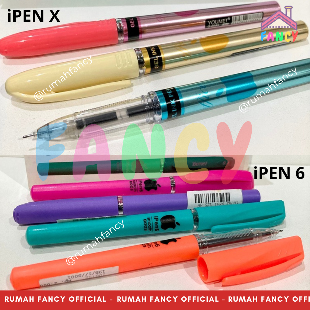 

[1 LUSIN / 12 PCS] Bolpen Gel Apple YOUMEI / I Pen X 8005 / I Pen 6 80030.5mm tinta Hitam / Pulpen kantor / pulpen motif / Ballpoint Gel / Bolpen Kantor Unik Murah