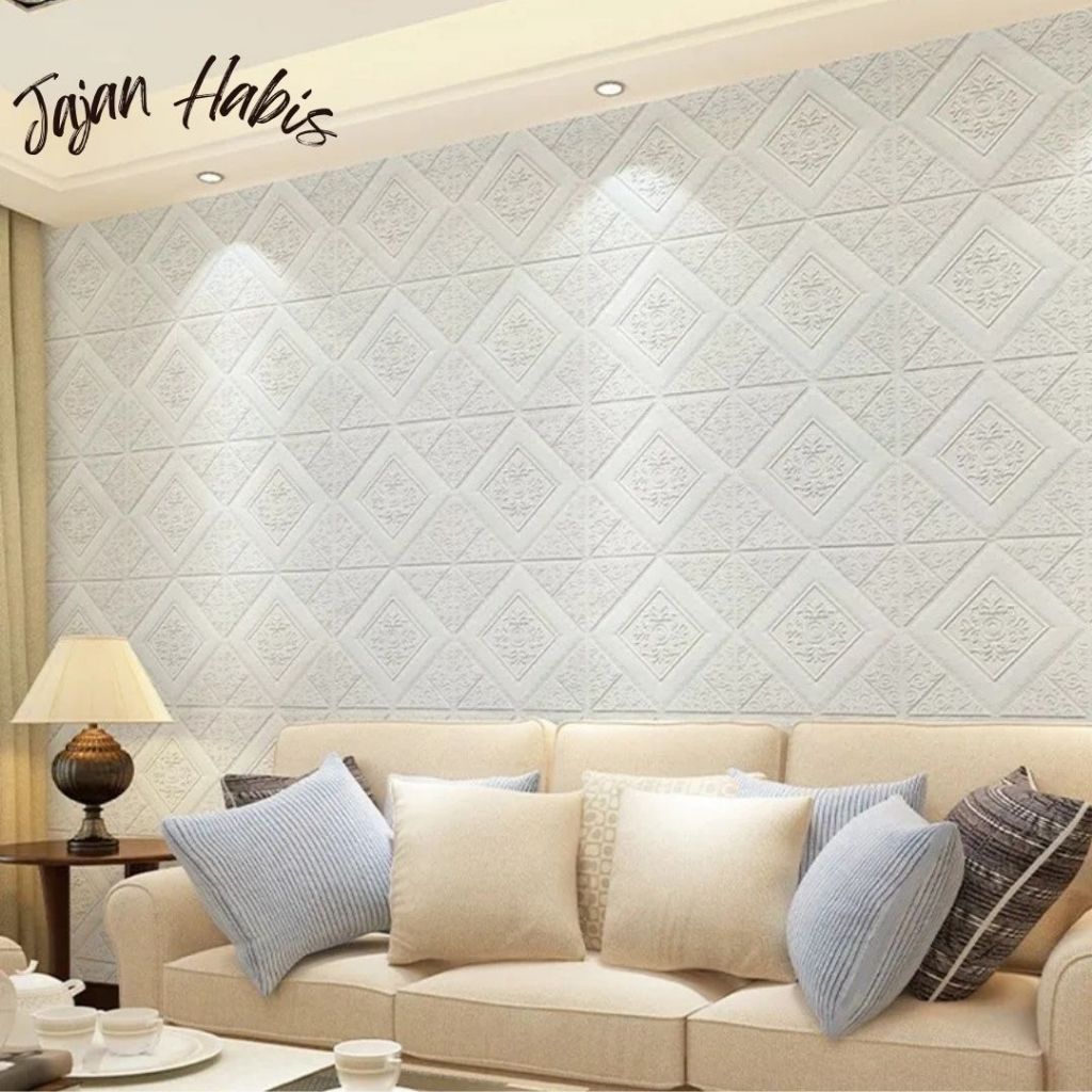 JABIS Wallpaper 3D Foam Motif Batik Sultan 70 x 70Cm Tebal 6mm Sticker Wallborder Dinding 3D Motif K