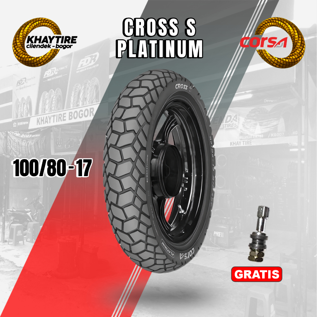 Ban Motor Touring CORSA CROSS S PLATINUM 100/80 Ring 17 Tubeless