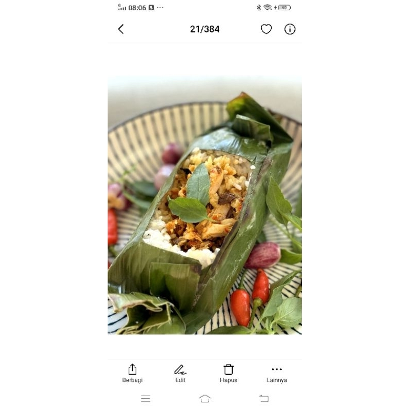 

Nasi bakar tongkol kemangi Ajangsae