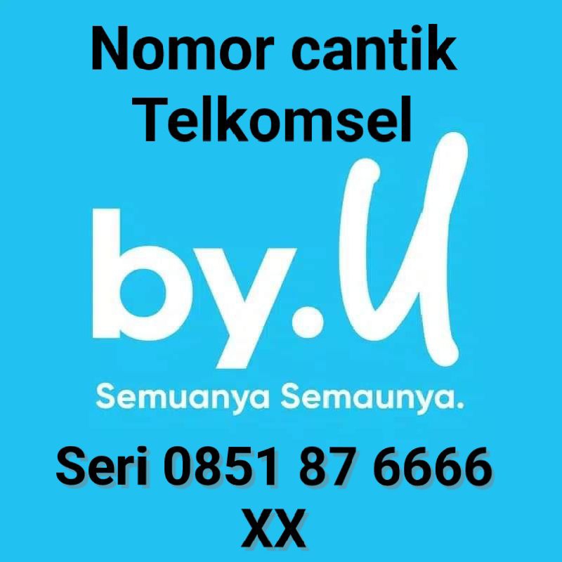 Nomor cantik Telkomsel Byu murah seri 6666 xx