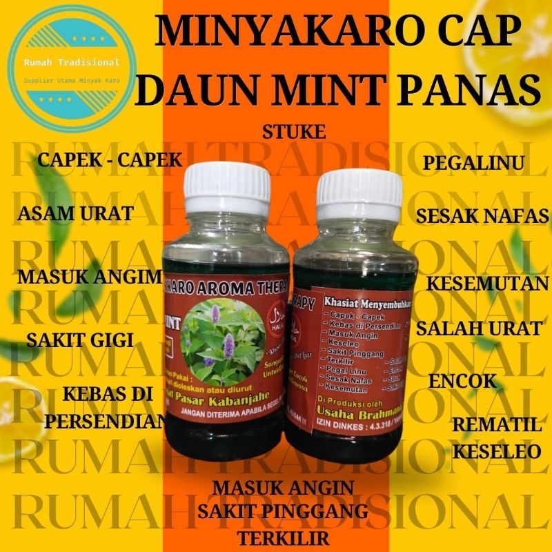 

Minyak karo cap Mint, Untuk dewasa 150 ml
