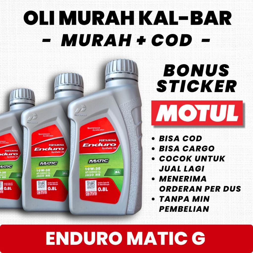 (BONUS STICKER) OLI ENDURO MATIC 800ML VARIO , BEAT , SCOOPY , MIO , DLL