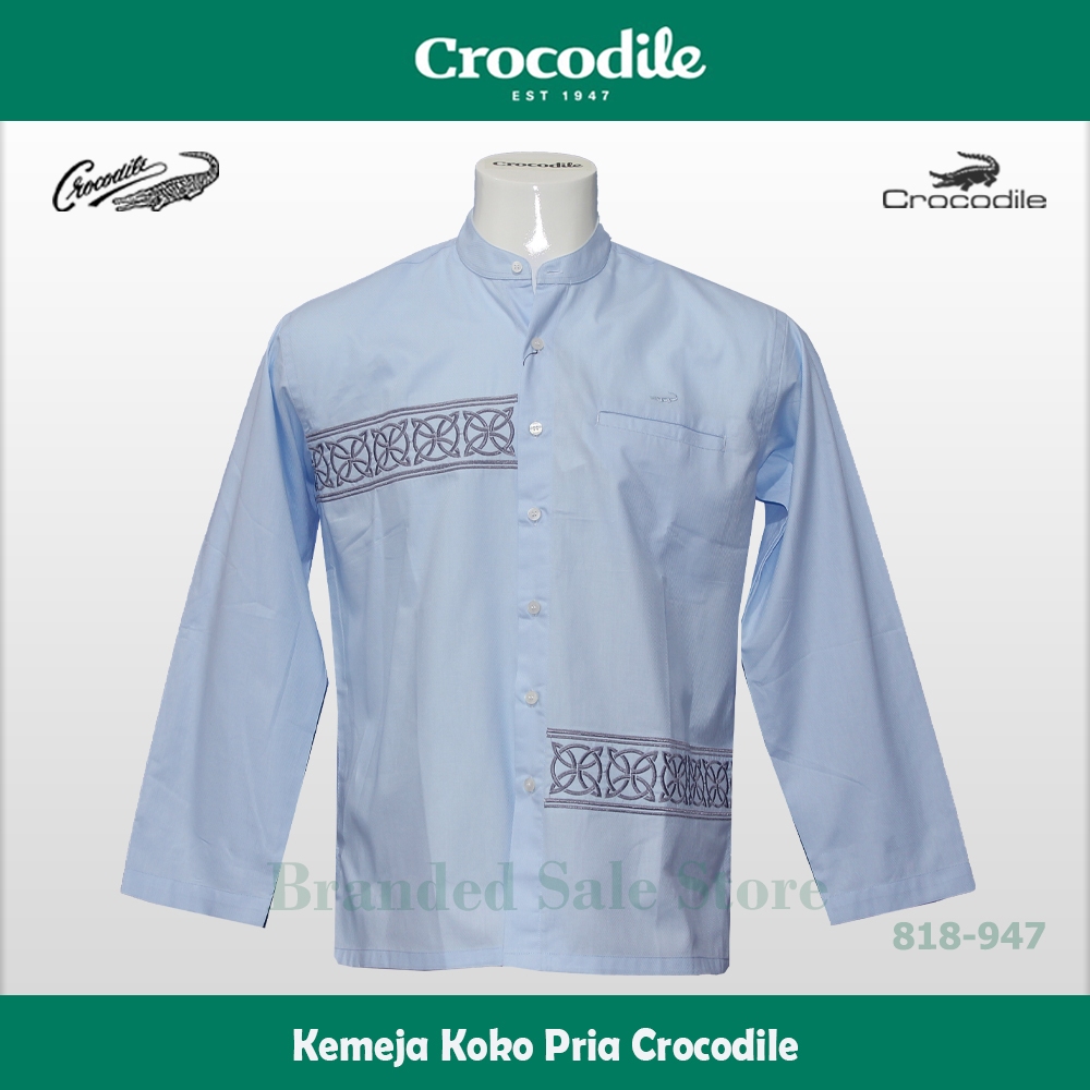 Baju Koko Crocodile / Kemeja Muslim Pria Modern Lengan Panjang Crocodile 818-947-14