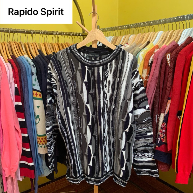 sweater rajut vintage RARE brand RAPIDO SPIRIT ala COOGIE