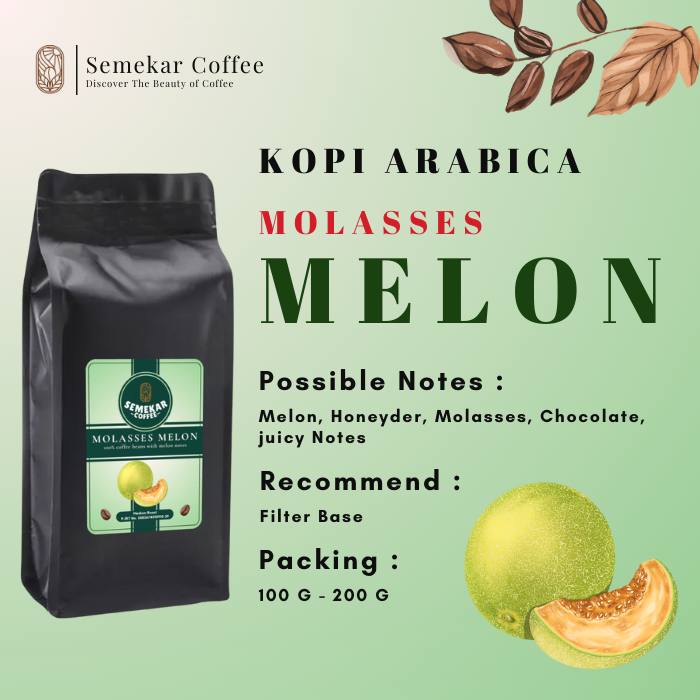 

Semekar Coffee - Molasses Meloon Kopi Fermentation Natural Roasted Beans