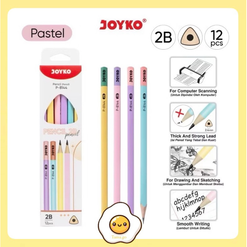 

Pencil Pensil Joyko P-8144 2B Pastel Edition (Satuan)