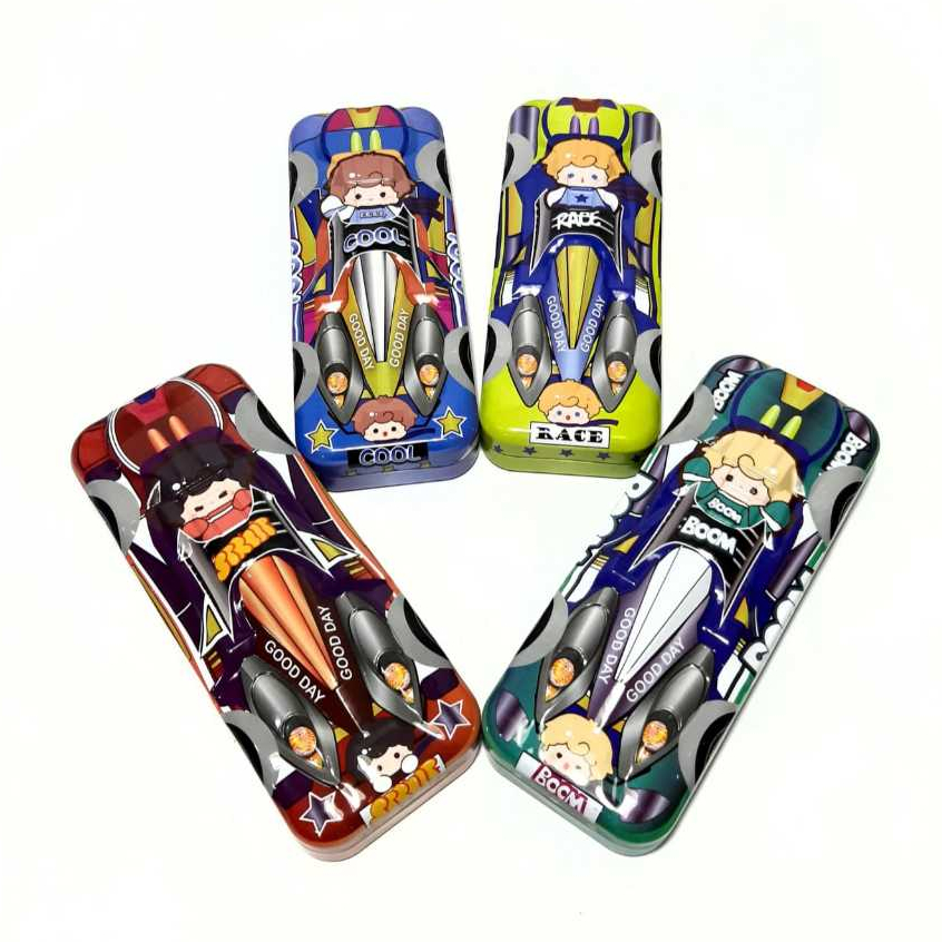 

Harga 1pcs Kotak Pensil Kaleng Karakter Mobil Ukuran 21X9X4cm