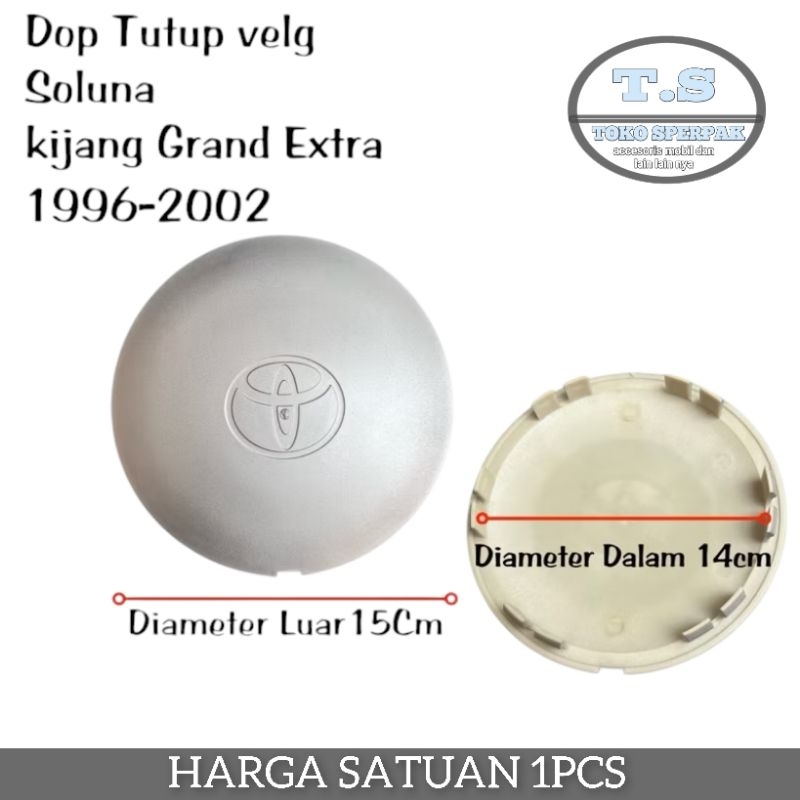 Tutup Velg Dop Roda Toyota Kijang Grand Extra Toyota Soluna Original Silver