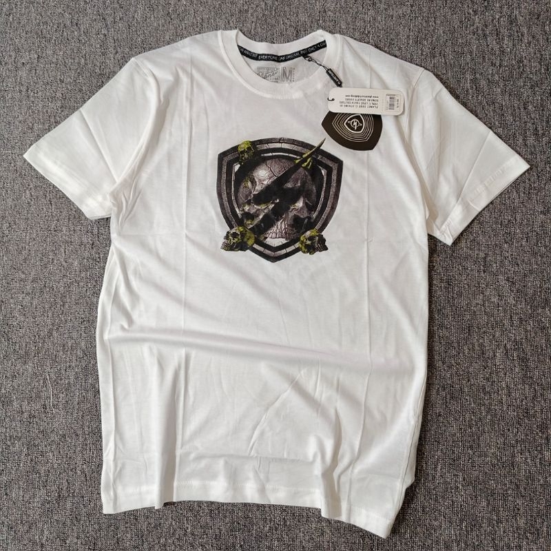 AMD 833 KAOS PRIA PUTIH PLANET SURF LENGAN PENDEK