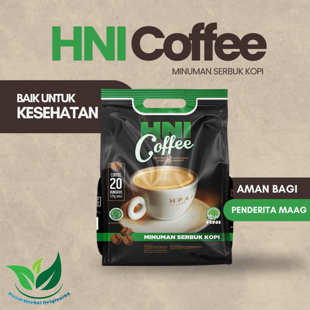 

HNI Coffee 20 sachet Kopi Serbuk Herbal