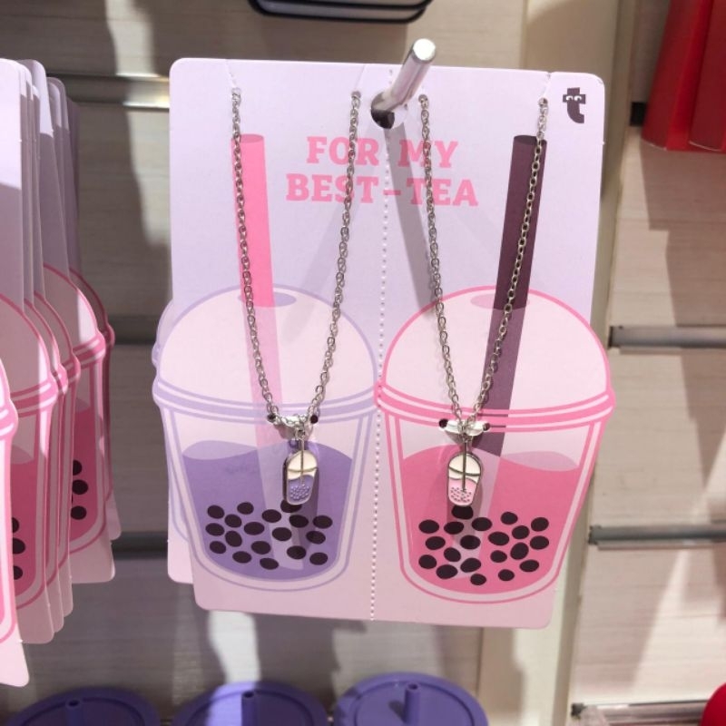 

[JASTIP FLYING TIGER] Necklace Bubble Tea || Kalung Sahabatan Couple Pasangan Bubble Tea Lucu Murah