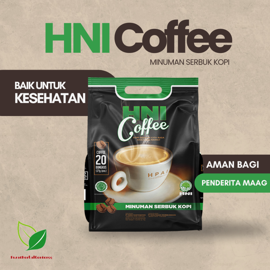 

HNI COFFEE 20 sachet Kopi Herbal Minuman Serbuk Kopi