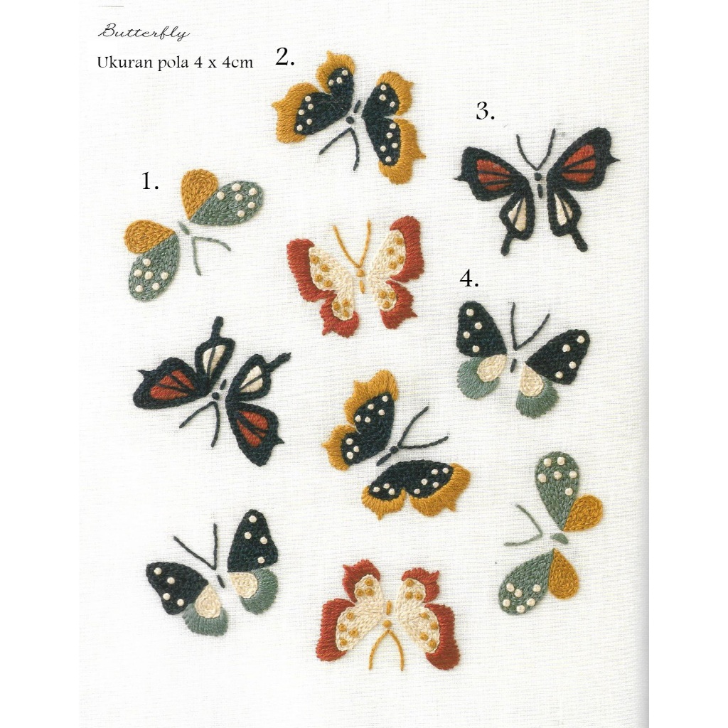 Pola sulam Butterflies