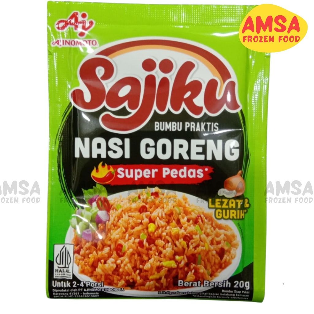 

Sajiku Bumbu Praktis Nasi Goreng Super Pedas 20gr / Bumbu Nasgor Super Pedes