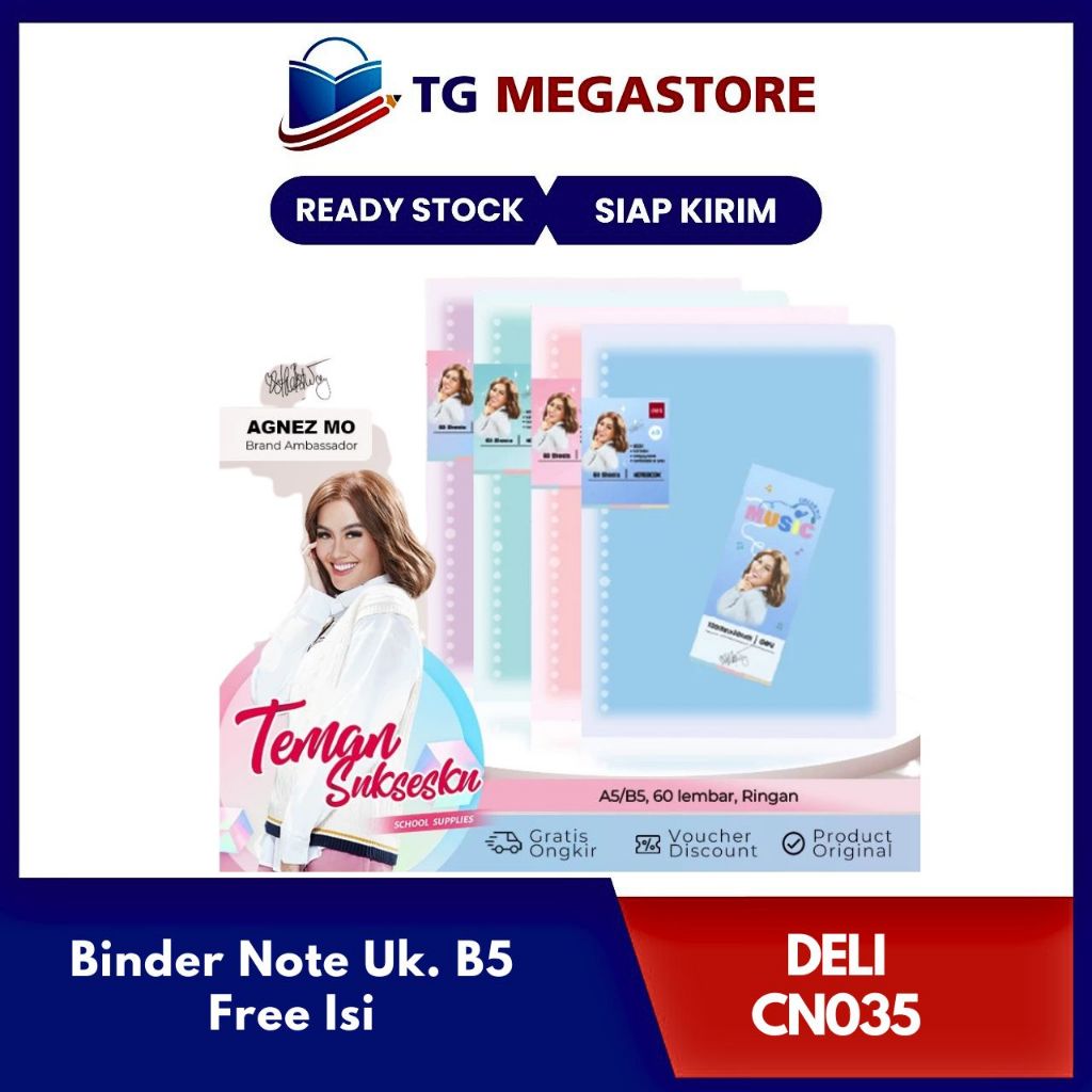 

Binder Note / Buku Catatan Deli Uk. B5 Free Isi [ Edisi AGNEZ MO ] - CN035