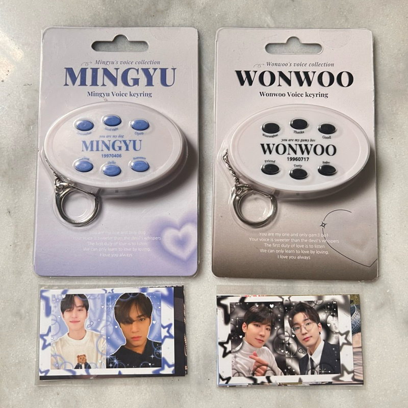 Ready stock Seventeen Voice Keyring by Seventeen_Voice Mingyu Wonwoo