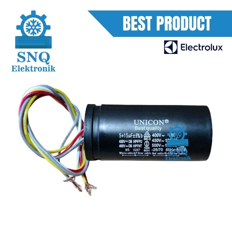 Kapasitor mesin cuci electrolux dua tabung - Capasitor mesin cuci 2 tabung electrolux kabel 4